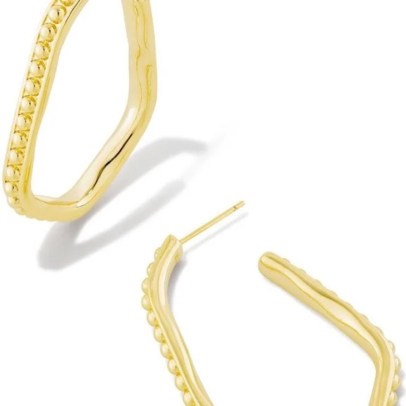 Kendra Scott Jewelry - Kendra Scott Gold Lonnie Beaded Hoop